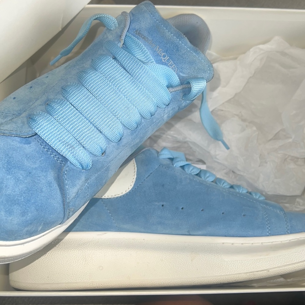 Authentic Alexander Mcqueen Powder Blue Sneakers Gem